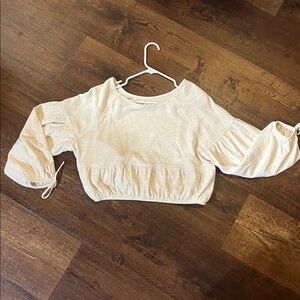 Aerie Off-White Textured Top